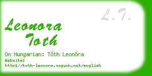 leonora toth business card