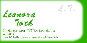 leonora toth business card